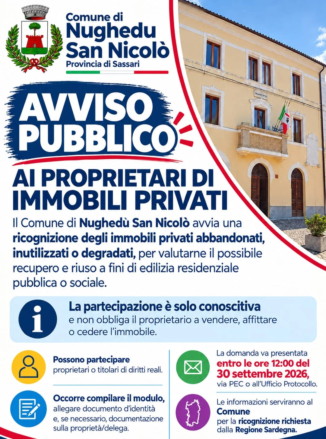 Acquisizione di immobili privati